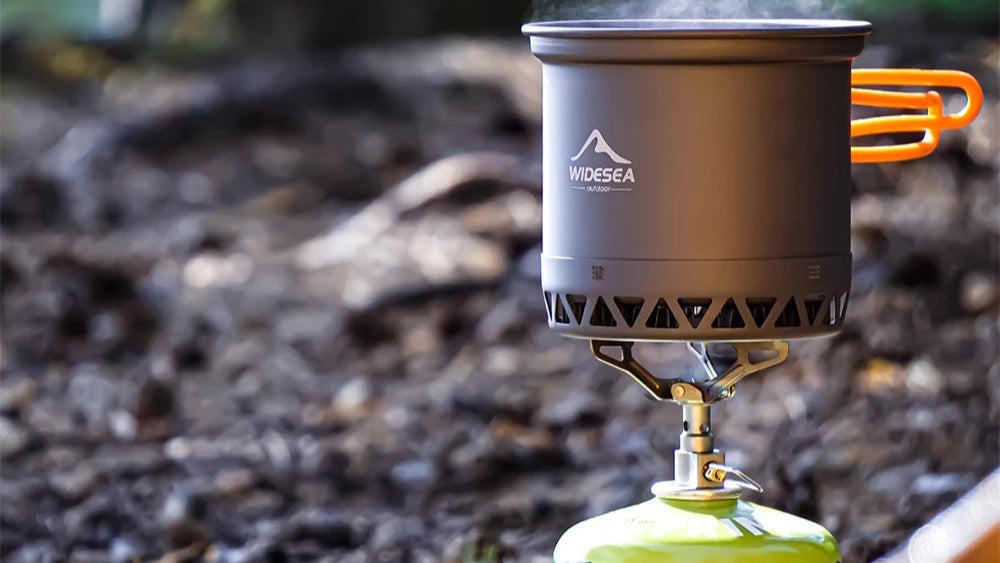 Camping 1.3L 2.3L Cookware Outdoor Cooking Set Heat Cooker Travel Tableware Pot Kettle Tourist Kitchen Utensil Equipment